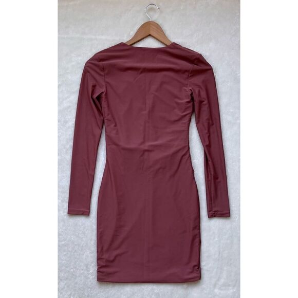 Tiger Mist Over and Under Long Sleeve Mini Dress in Rose, Size XS - Picture 8 of 10